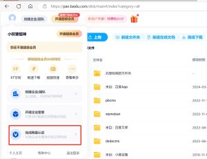 百度网盘怎么做企业认证，操作方式在哪里